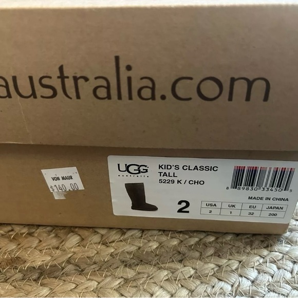 NEW Girls UGG tall chocolate brown shearling knee high boots in box 2 - Picture 9 of 12